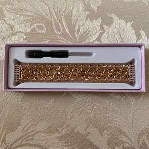 Pink Crystal Beaded Stretch Apple Watch Band 38mm